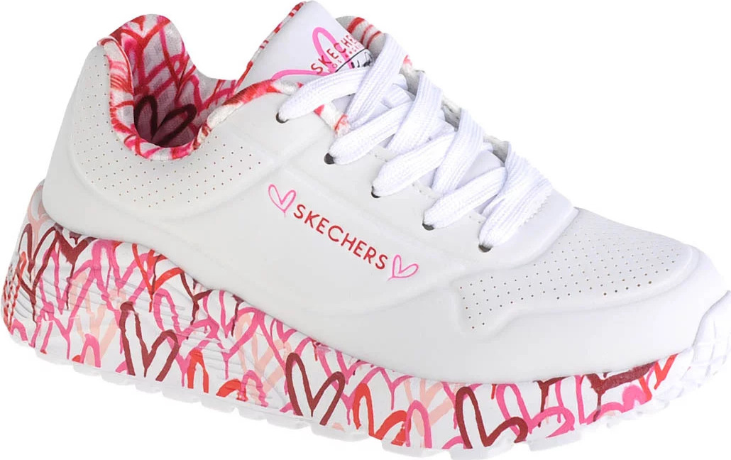 Biele dievčenské tenisky Skechers Uno Lite 314976L-WRPK Veľkosť: 28