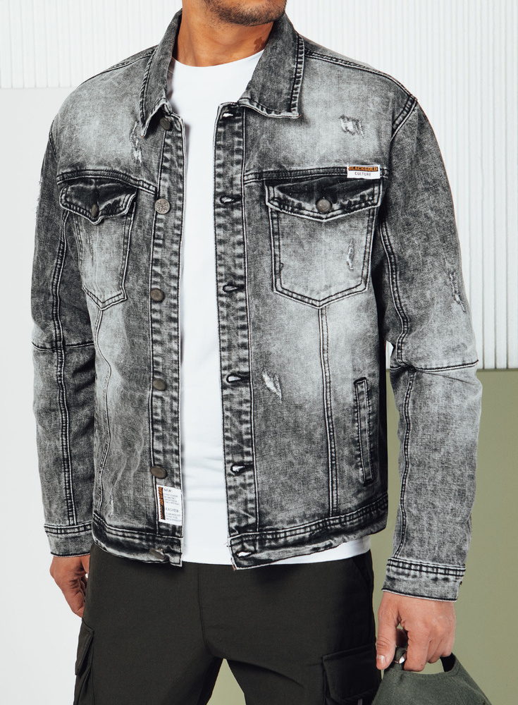 Čierna pánska džínsová bunda TX4689 Veľkosť: S