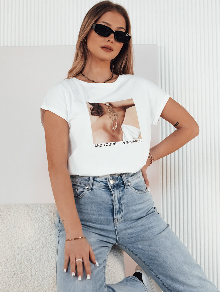 Biele tričko s krátkym rukávom FALCI RY2398 Veľkosť: S/M