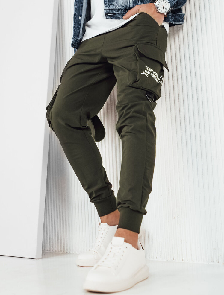 Tmavozelené cargo nohavice UX4162 Veľkosť: M