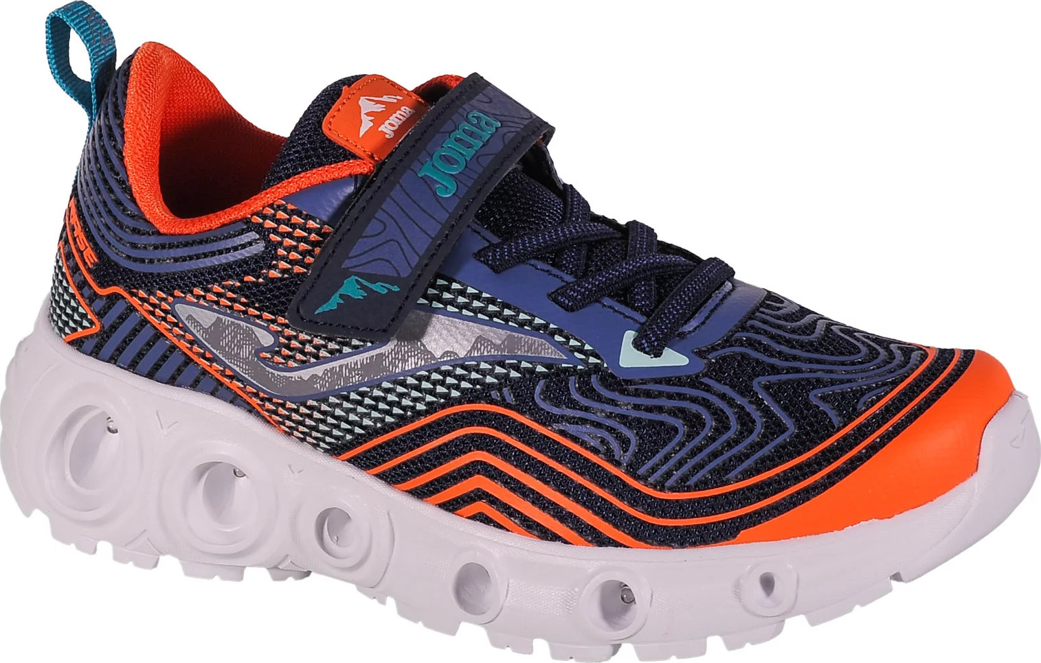 Modro-oranžové svietiace tenisky Joma Rase Jr 2403 JRASES2403V Veľkosť: 25