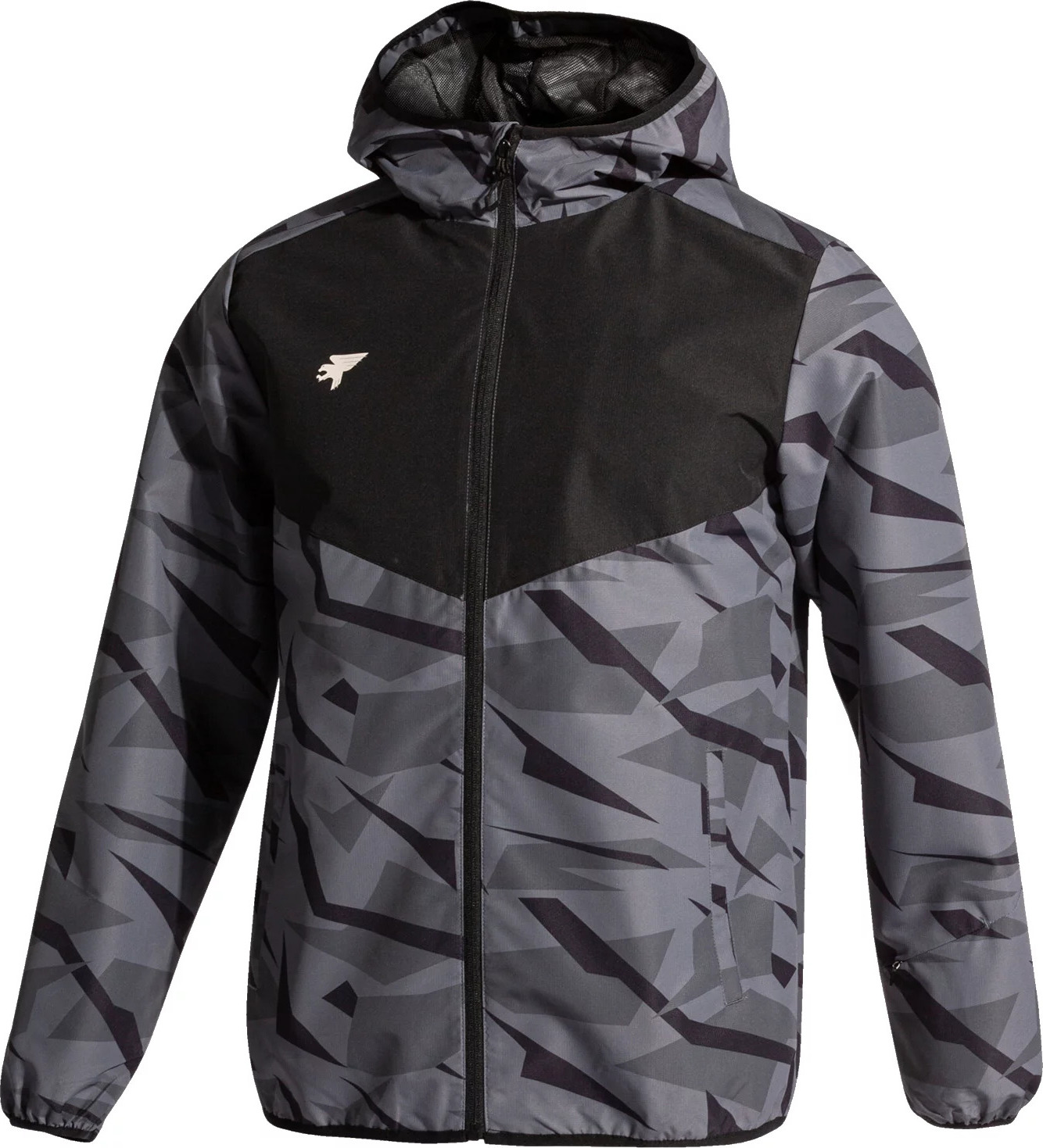 Sivá vzorovaná športová bunda Joma Explorer Rain Jacket 103017-171 Veľkosť: S