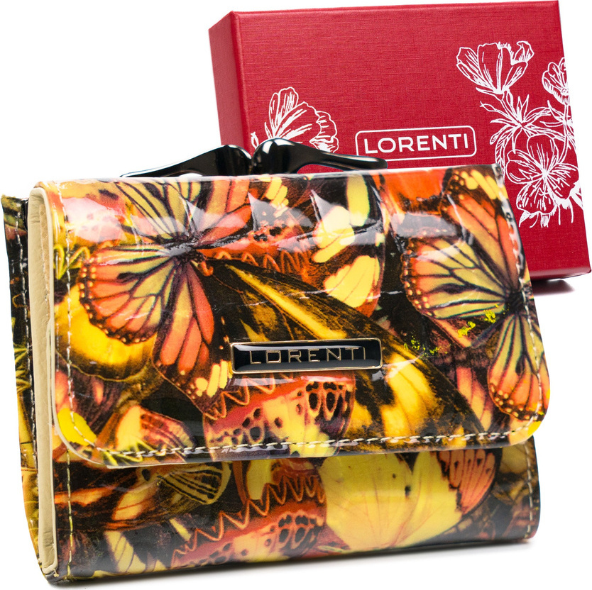 Lorenti žlto-oranžová peňaženka s motýľmi S197 55287-13 Veľkosť: ONE SIZE
