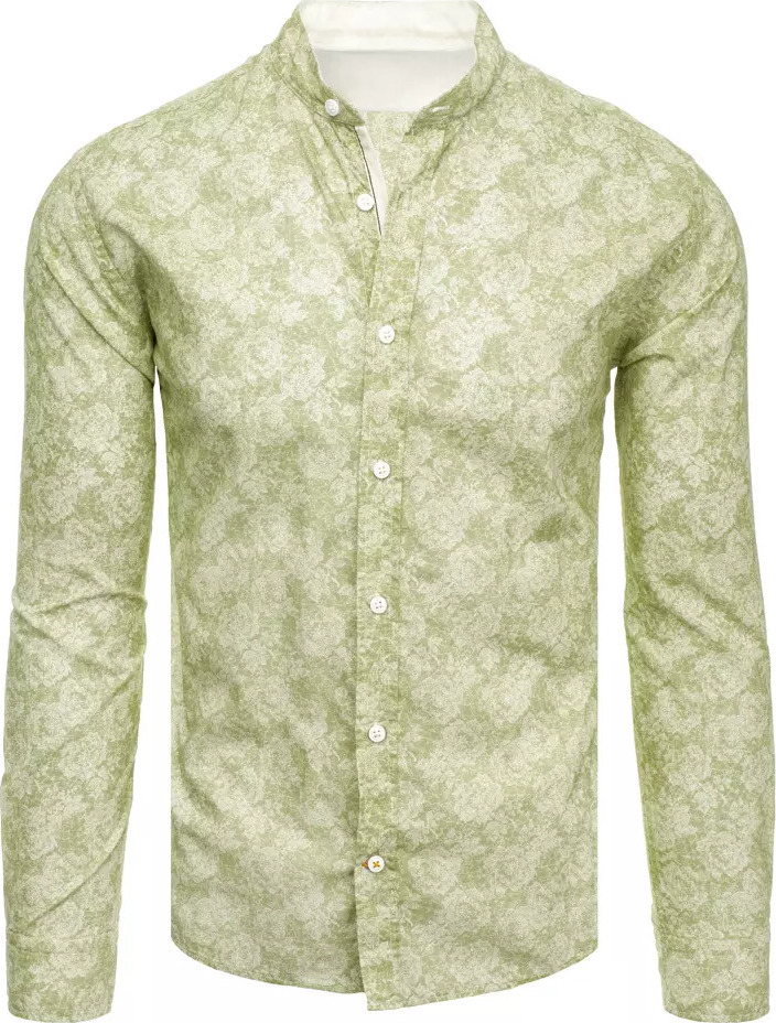 Zelená vzorovaná košeľa DX2303 Veľkosť: L