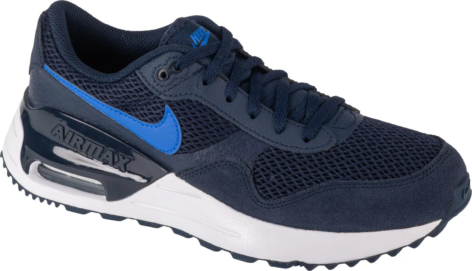 TMAVOMODRÉ VOĽNOČASOVÉ TENISKY NIKE AIR MAX SYSTEM GS DQ0284-400 Veľkosť: 40