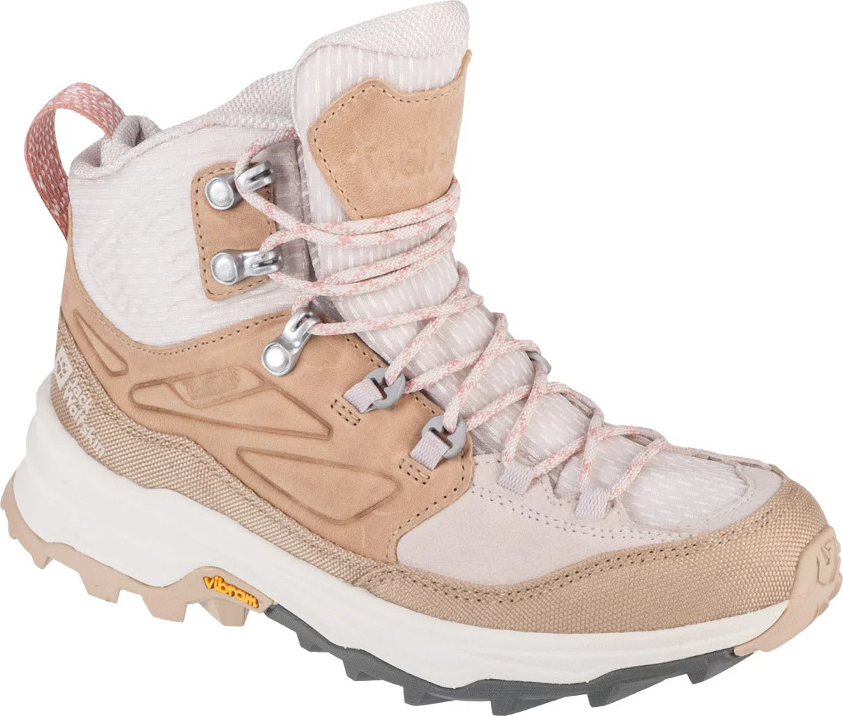 Béžové zimné turistické topánky Jack Wolfskin Cyrox Texapore Mid W 4064311-5629 Veľkosť: 37
