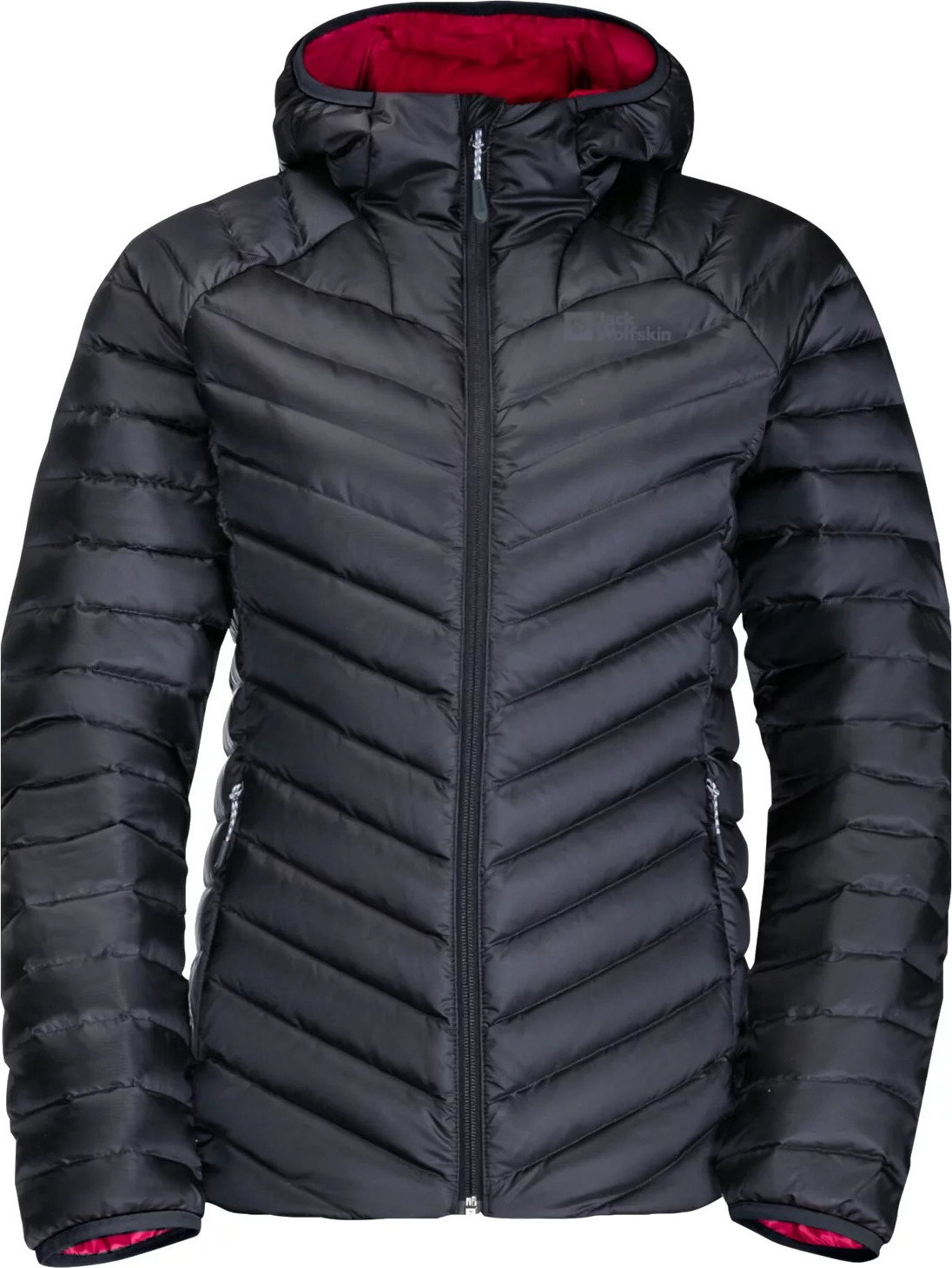 TMAVOSIVÁ PREŠÍVANÁ BUNDA JACK WOLFSKIN PASSAMANI DOWN HOODY W 1207101-1388 Veľkosť: M