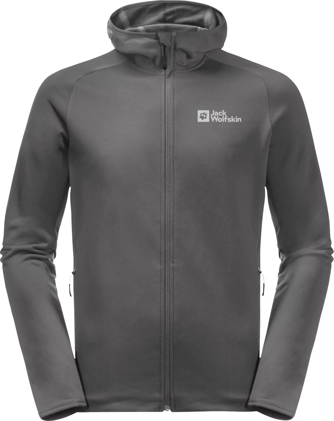 Tmavosivá fleecová mikina Jack Wolfskin Baiselberg Hooded FZ M 1710541-6945 Veľkosť: M