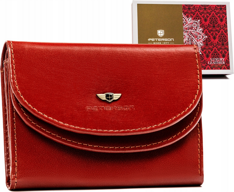 Peterson Hnedá stredne veľká dámska kožená peňaženka Y424 [DH] PTN 116-BO Veľkosť: ONE SIZE