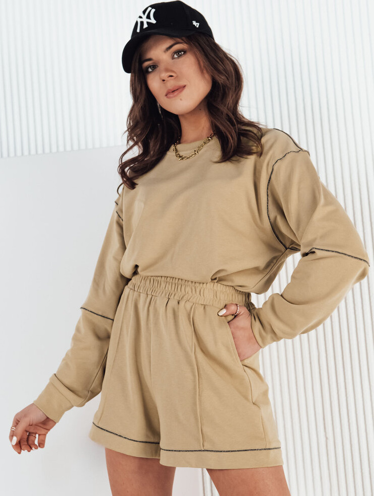 Tmavobéžová krátka súprava PULGAR AY1012 Veľkosť: ONE SIZE