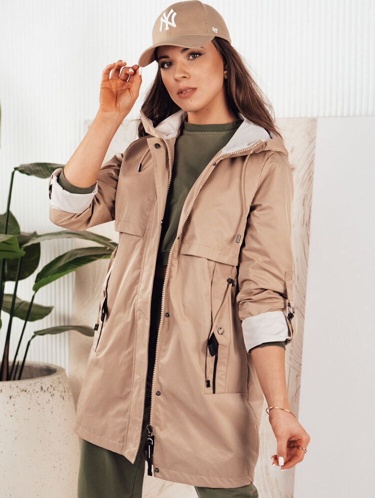 Tmavobéžová parka MEROY TY4288 Veľkosť: XL