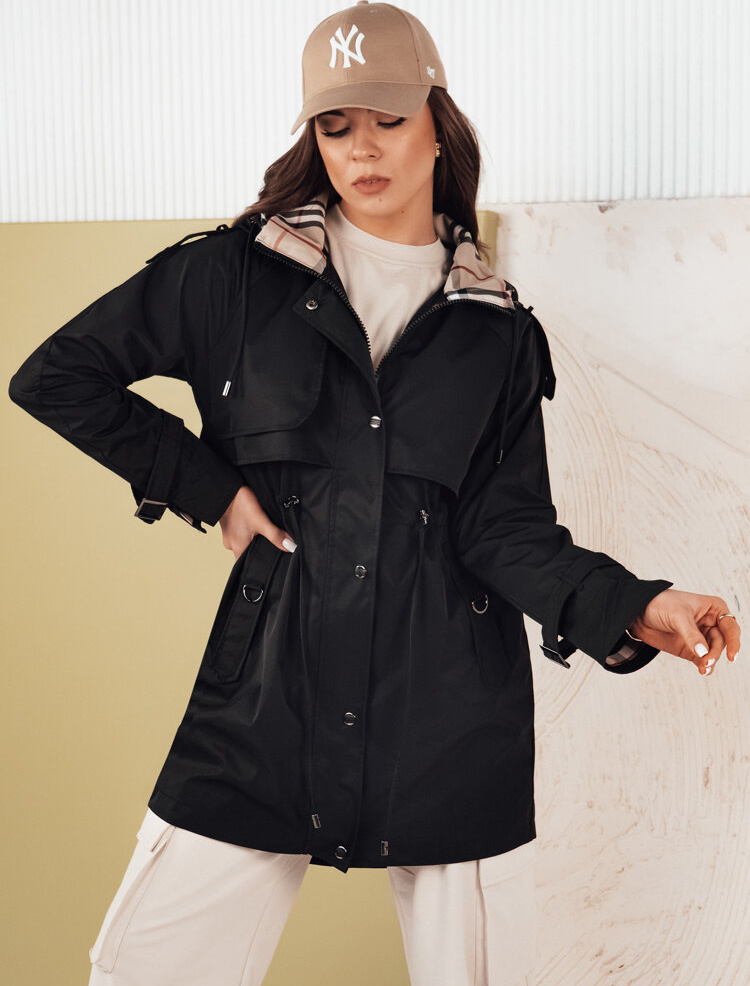 Čierna prechodná parka MOZA TY4285 Veľkosť: S