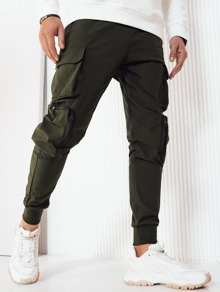 Khaki cargo nohavice UX4165 Veľkosť: L