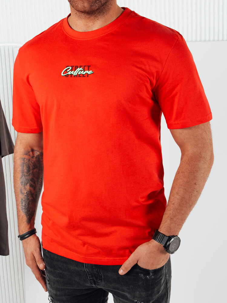 Červené tričko s drobnou potlačou RX5423 Veľkosť: 2XL