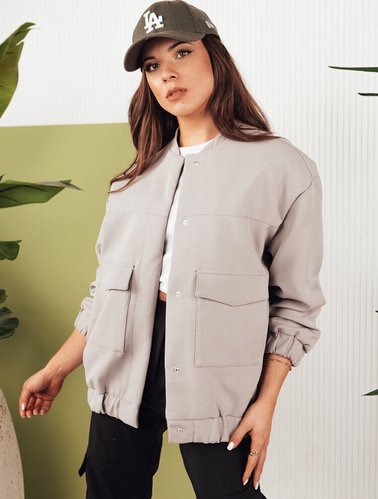 Svetlosivá prechodná bunda QUESI TY4292 Veľkosť: S