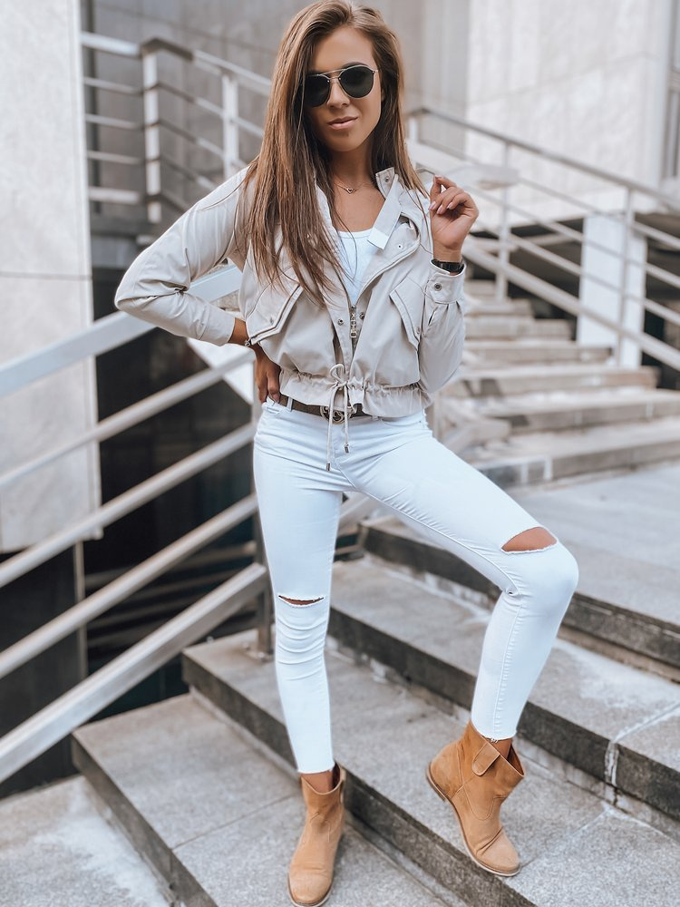 Krémovo biely ľahký bomber SISI TY1796z Veľkosť: L