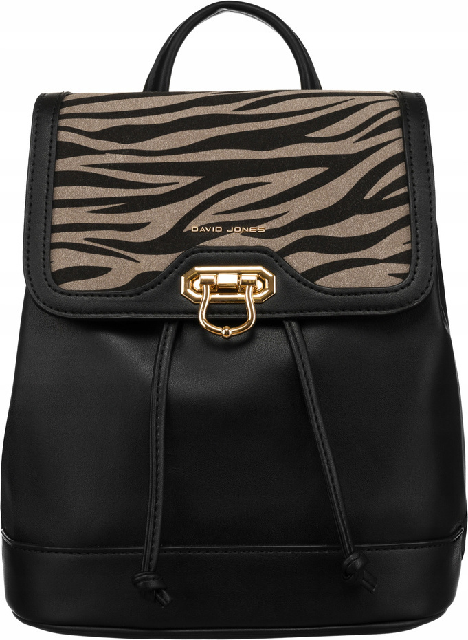 David Jones čierny štýlový batoh so zvieracím vzorom 6865-3 Veľkosť: ONE SIZE