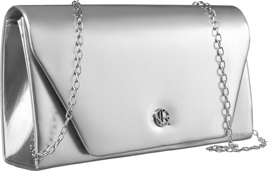 Rovicky strieborná lesklá elegantná listová kabelka R-XS006 Veľkosť: ONE SIZE