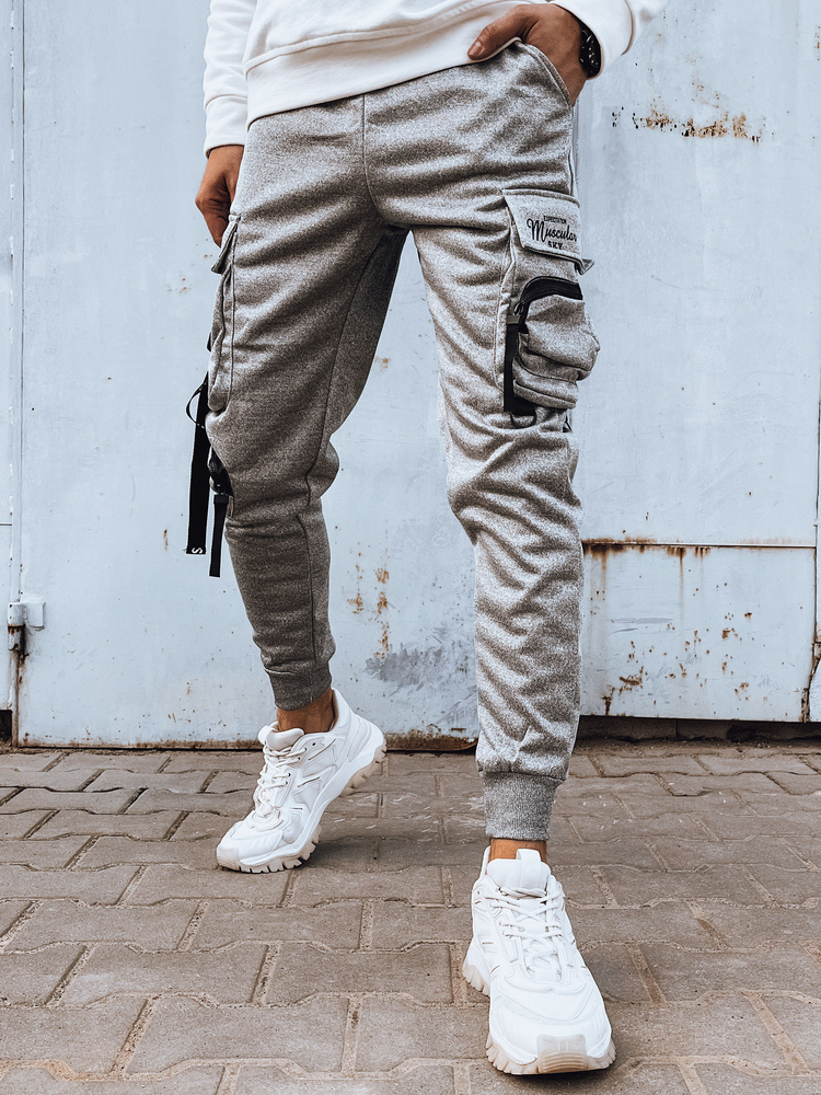 Sivé pánske cargo tepláky UX4204 Veľkosť: 2XL