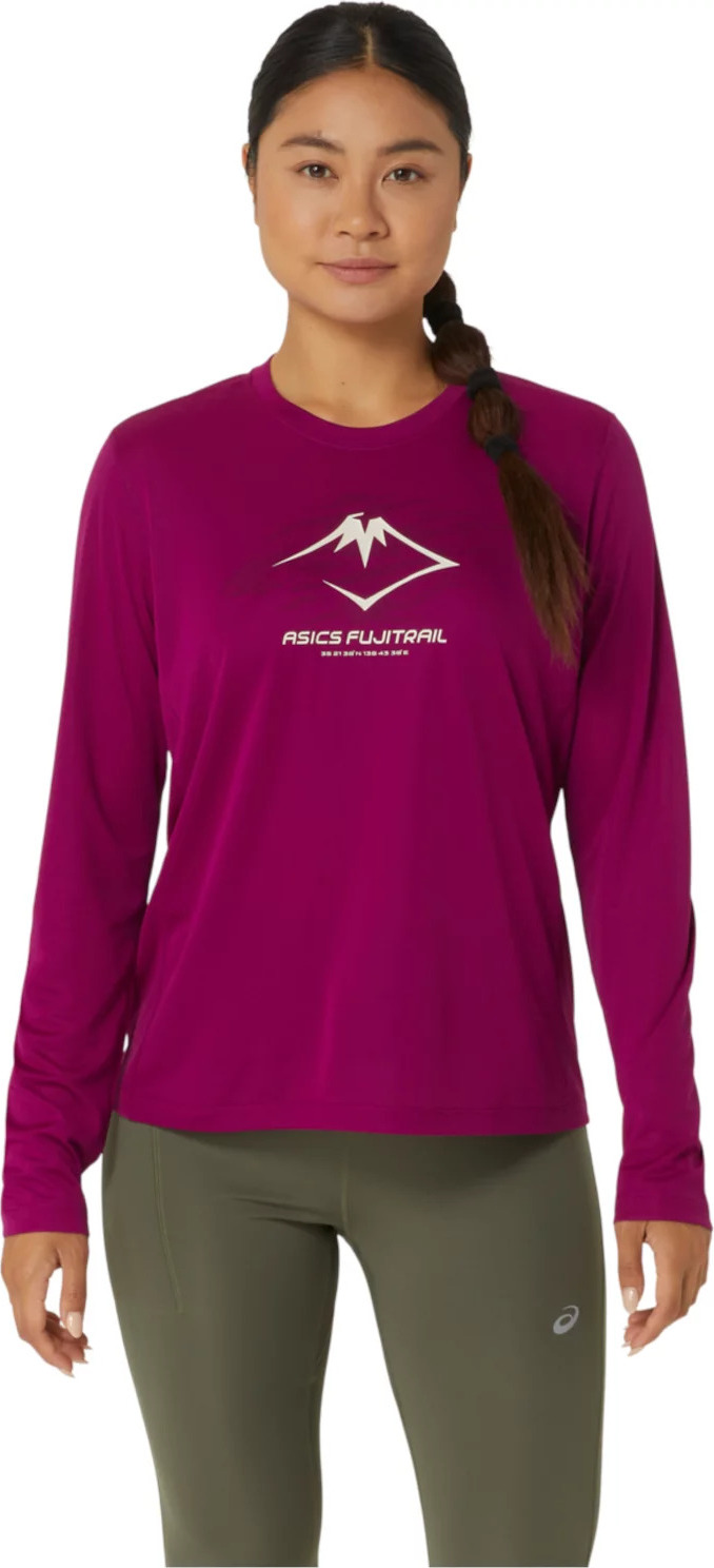 Fuchsiové športové tričko ASICS Fujitrail Logo LS Top 2012D042-500 Veľkosť: M