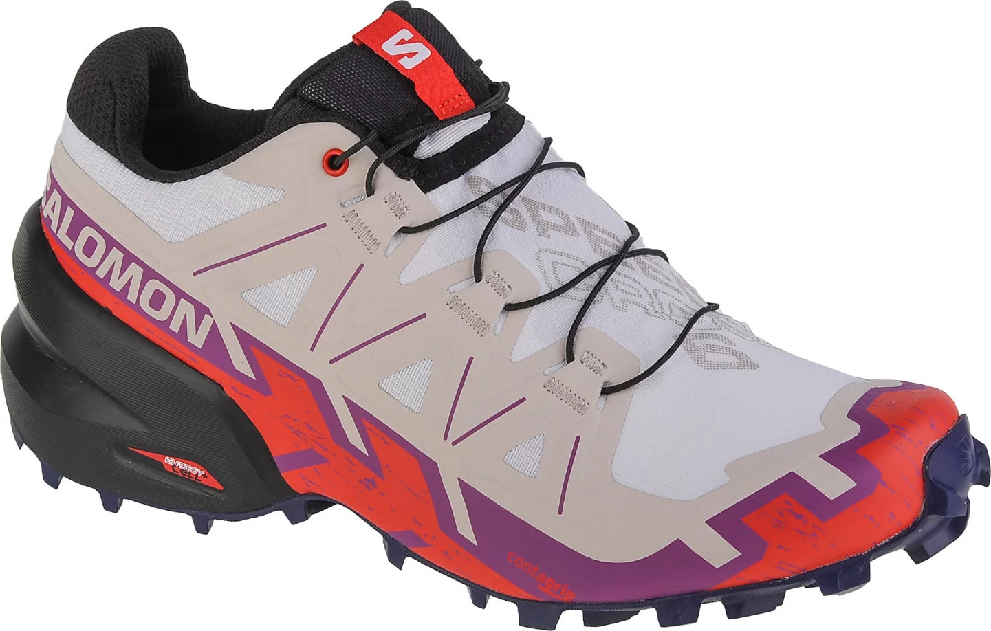 Bielo-oranžové bežecké tenisky Salomon Speedcross 6 Wide W 472212 Veľkosť: 40