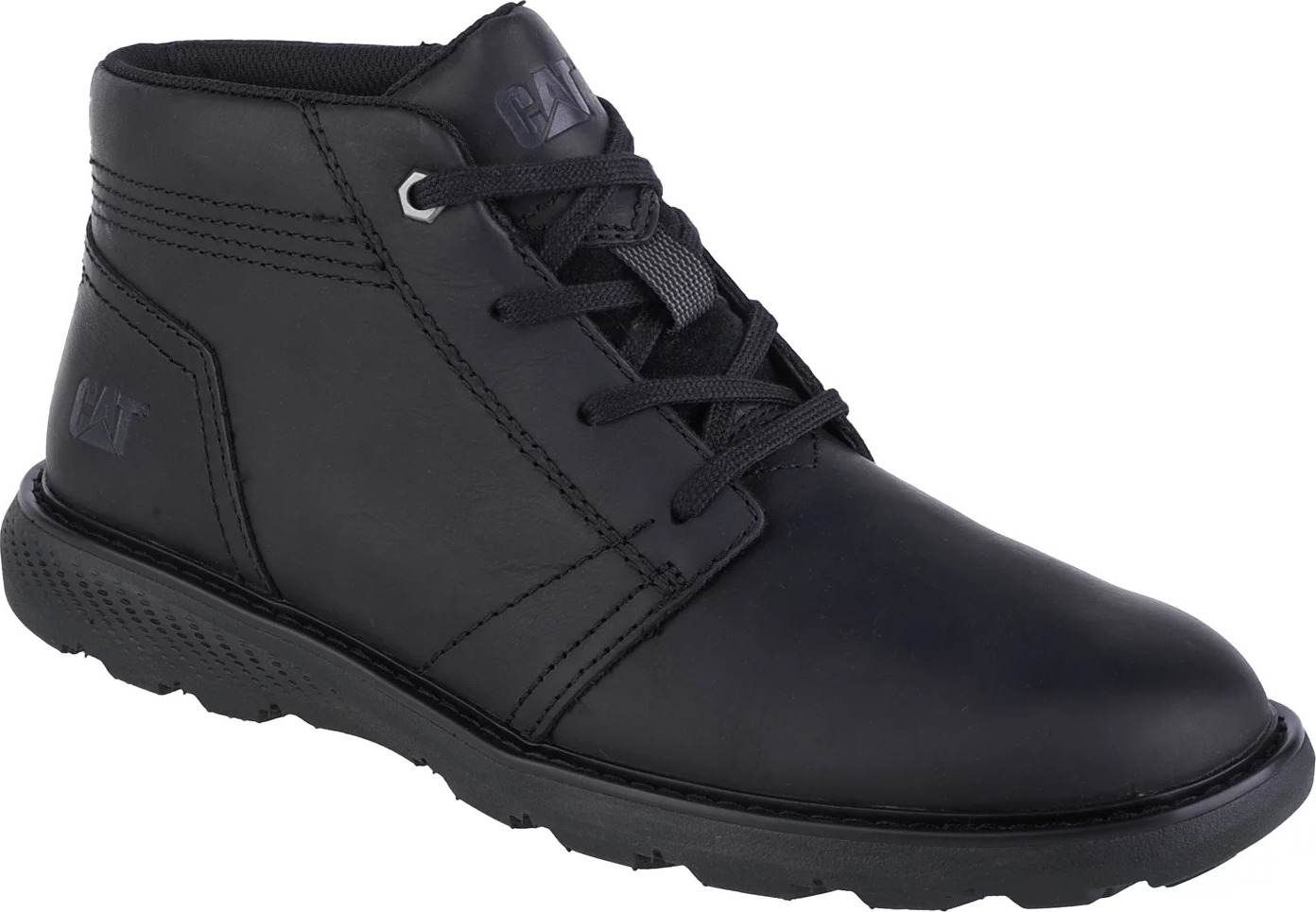 Čierne kožené členkové topánky Caterpillar Trey 2.0 P725209 Veľkosť: 46