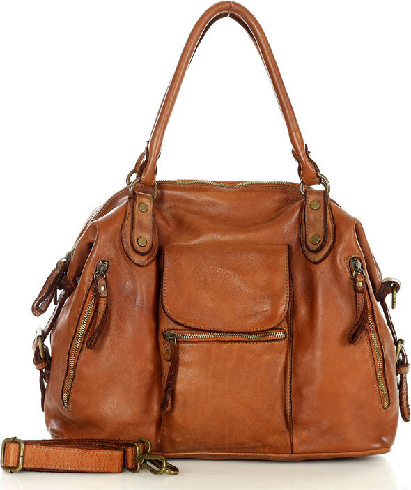 MARCO MAZZINI Karamelová "bowling bag" (V189b) Veľkosť: ONE SIZE