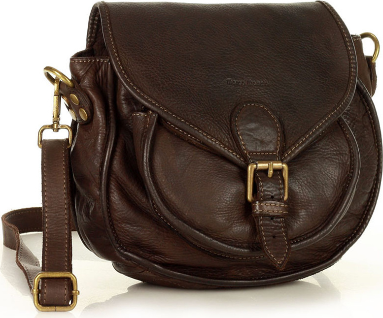 MARCO MAZZINI Šedá kožená crossbody kabelka (v138d) Veľkosť: ONE SIZE
