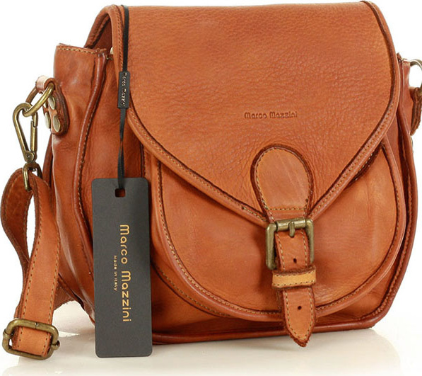MARCO MAZZINI Hnedá kožená vintage crossbody (v138b) Veľkosť: ONE SIZE