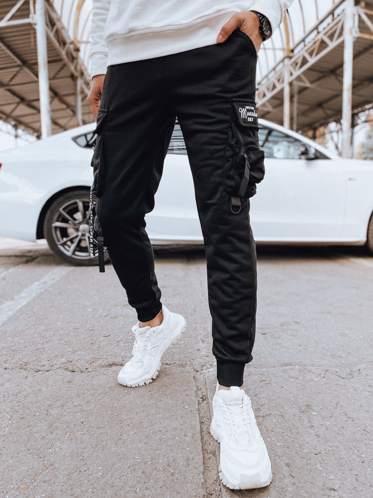 Čierne pánske cargo tepláky UX4203 Veľkosť: M