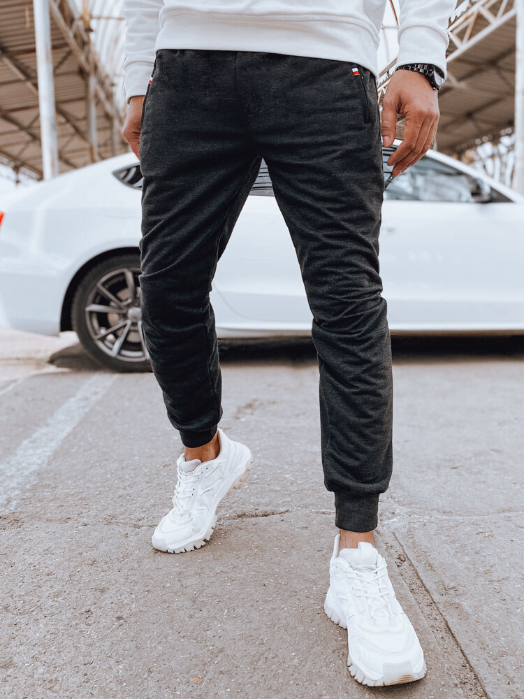 Tmavosivé pánske jogger tepláky UX4122 Veľkosť: M/L