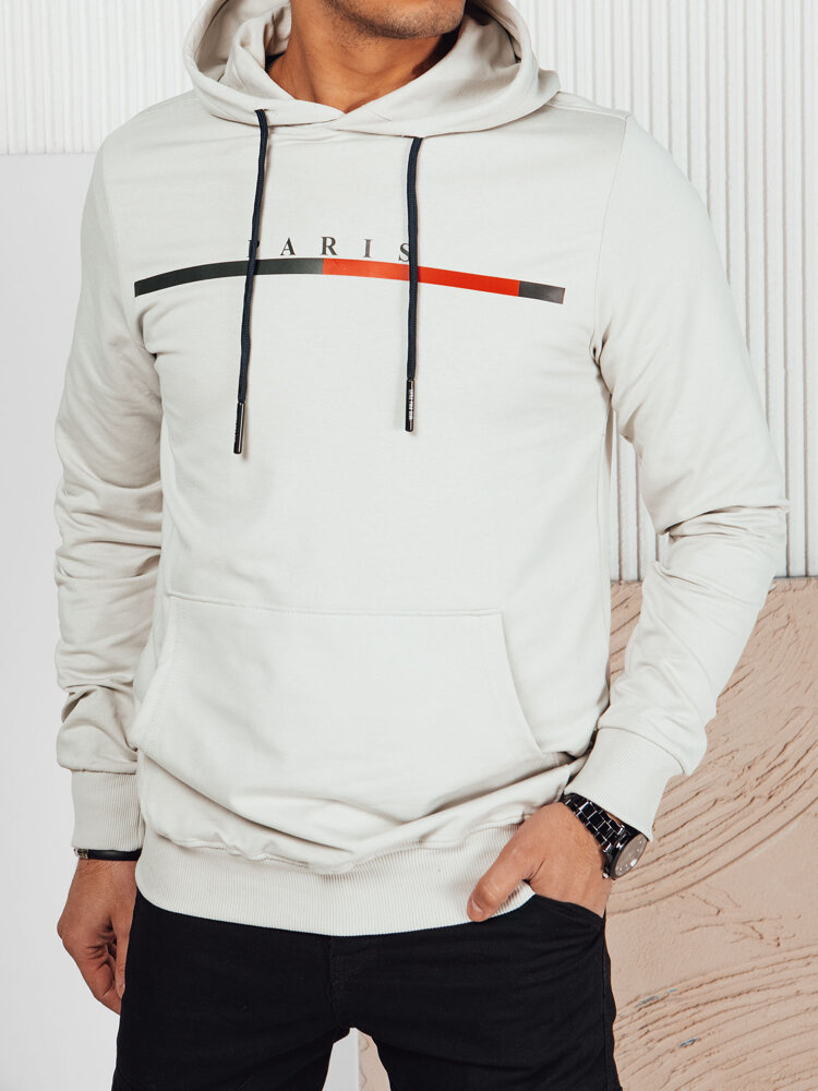 Svetlosivá pánska mikina s nápisom PARIS BX5729 Veľkosť: 2XL