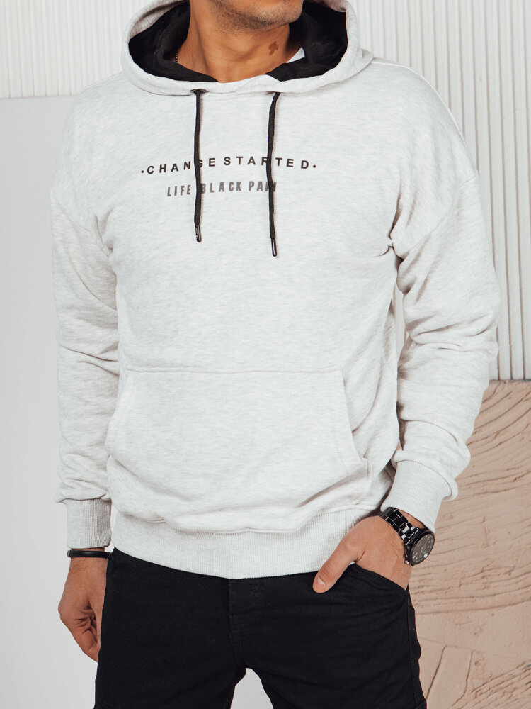 Svetlosivá pánska mikina s nápisom BX5724 Veľkosť: 2XL