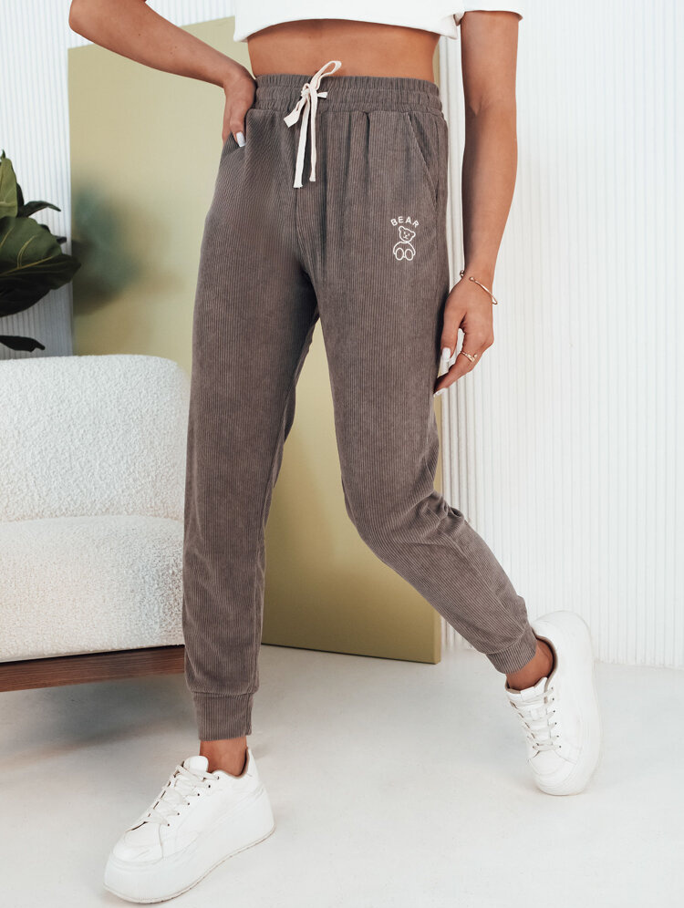 Sivé menčestrové tepláky BEAR UY2072 Veľkosť: XL/2XL