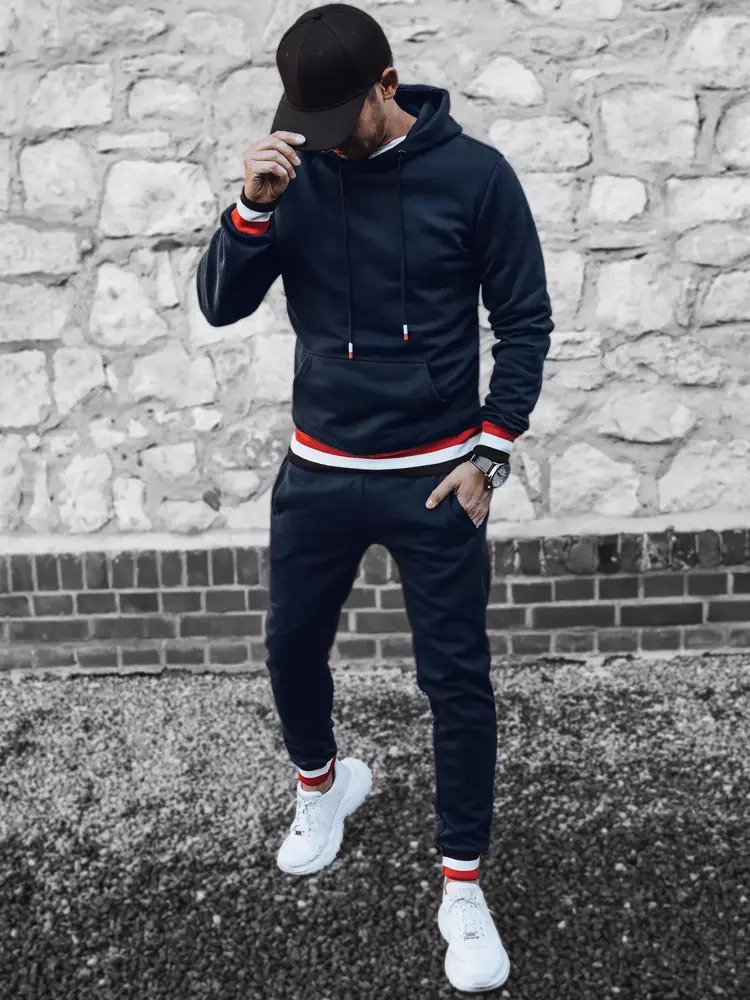 Tmavomodrá pánska tepláková súprava AX0664 Veľkosť: 2XL