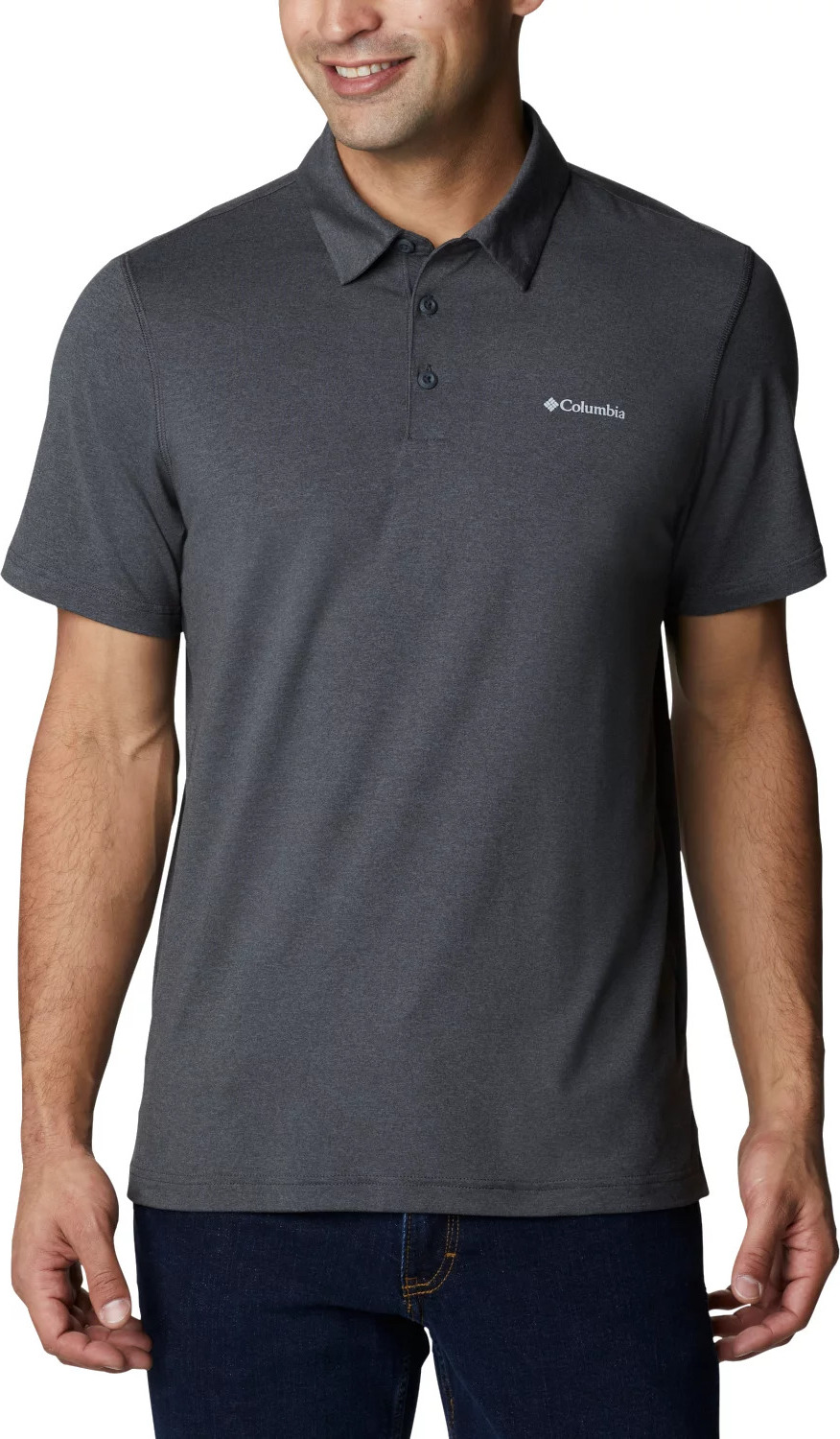 Tmavosivá polokošeľa Columbia Tech Trail Polo Shirt 1768701013 Veľkosť: M