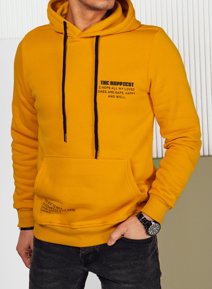 Žltá mikina s kapucňou BX5684 Veľkosť: 2XL