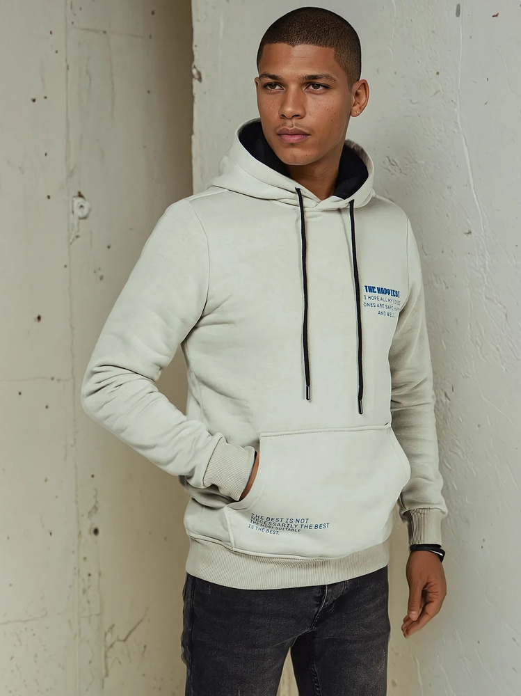 Olivová mikina s kapucňou BX5683 Veľkosť: S