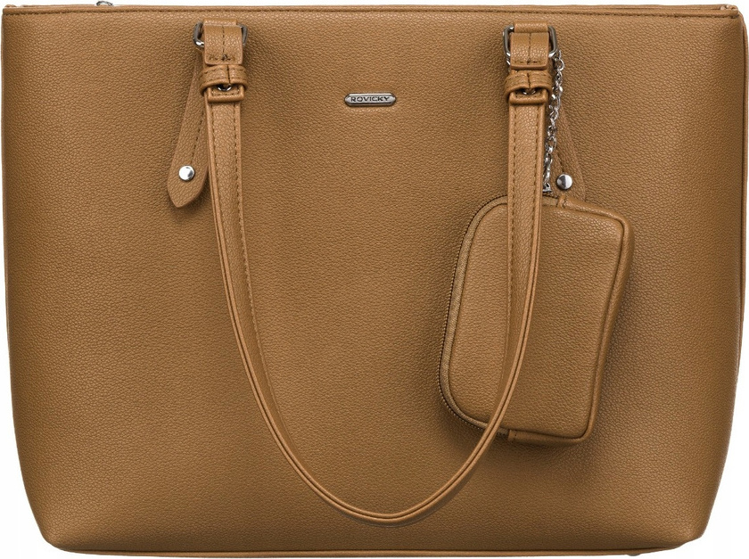 Rovicky hnedá shopper kabelka s prídavným vreckom R-072-01 Veľkosť: ONE SIZE