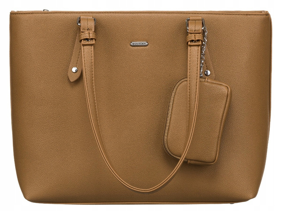 Rovicky hnedá shopper kabelka s prídavným vreckom R-072-01 Veľkosť: ONE SIZE