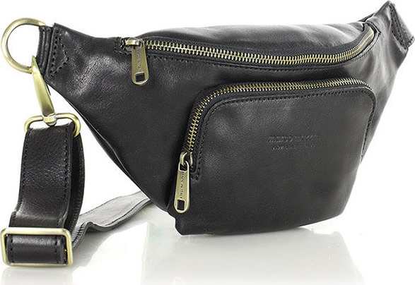 MARCO MAZZINI čierna kožená ľadvinka (L249c) Veľkosť: ONE SIZE