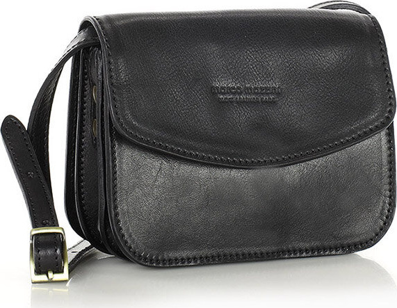 MARCO MAZZINI čierna kožená taška cez rameno (L248c) Veľkosť: ONE SIZE