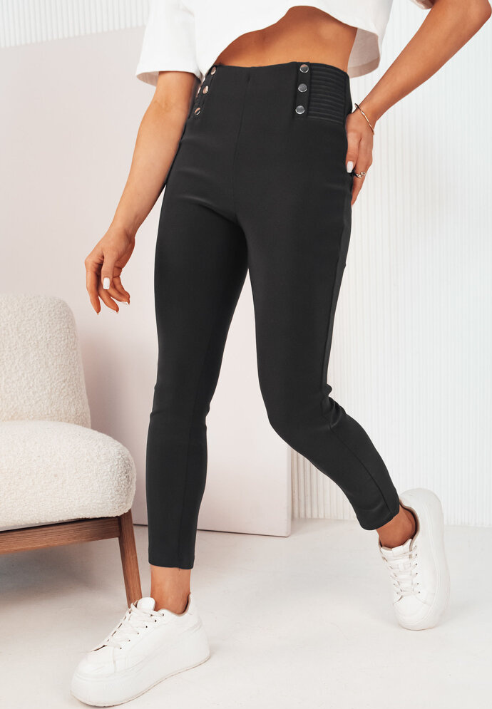 Čierne nohavice s vysokým pásom PUNSE UY2078 Veľkosť: 2XL