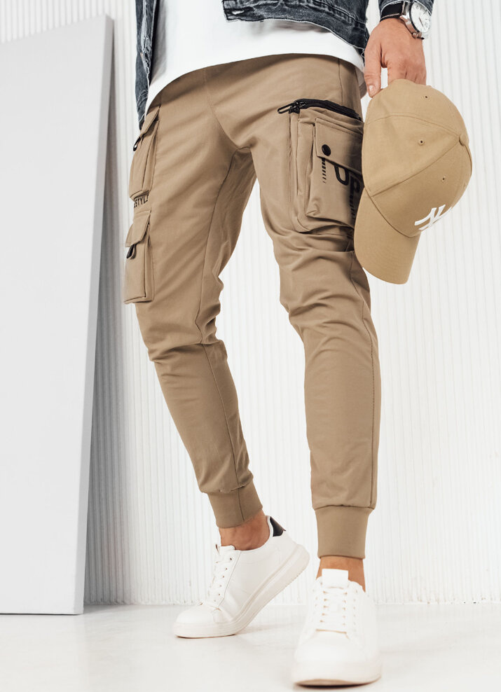 Tmavobéžové pánske kapsáče UX4157 Veľkosť: 2XL