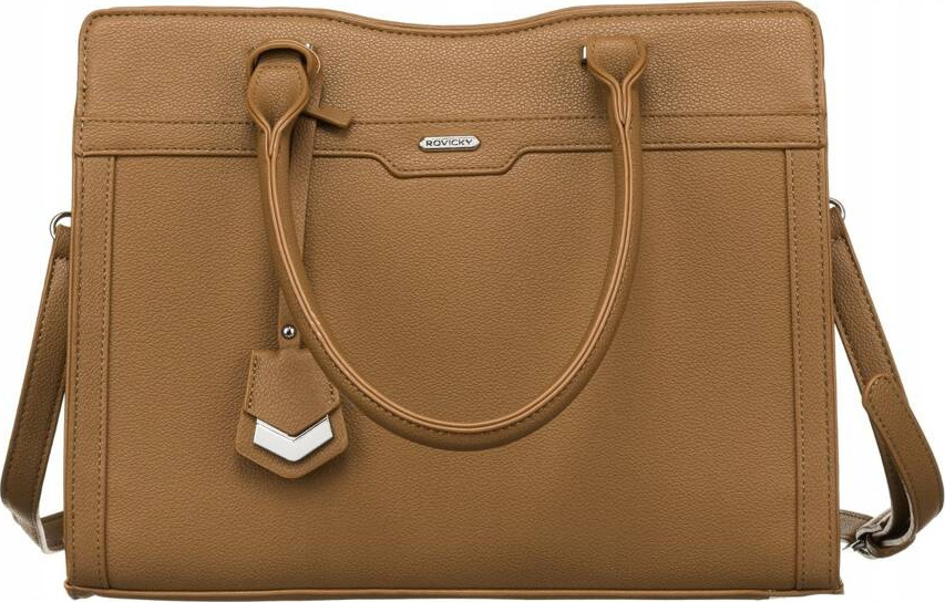 Rovicky svetlohnedá elegantná shopper kabelka R-072-02 Veľkosť: ONE SIZE