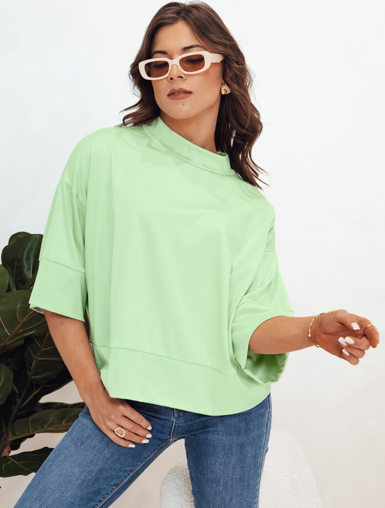 Svetlozelené oversize tričko CHARMA RY2475 Veľkosť: ONE SIZE