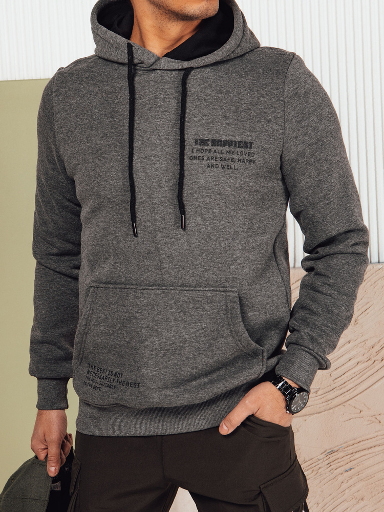 Tmavosivá mikina s kapucňou BX5694 Veľkosť: M