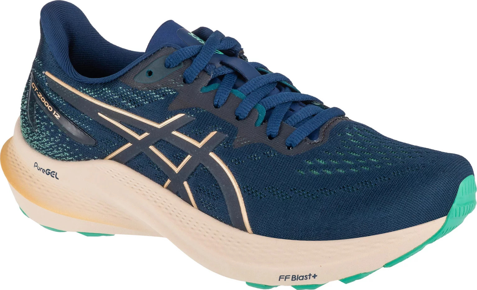 Modro-oranžové dámske bežecké tenisky ASICS GT-2000 12 1012B506-401 Veľkosť: 37