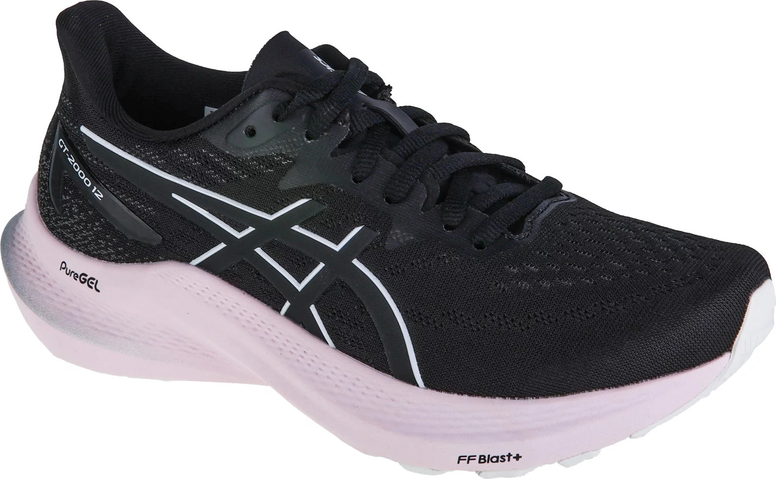 Čierno-ružové dámske bežecké tenisky ASICS GT-2000 12 1012B506-004 Veľkosť: 37