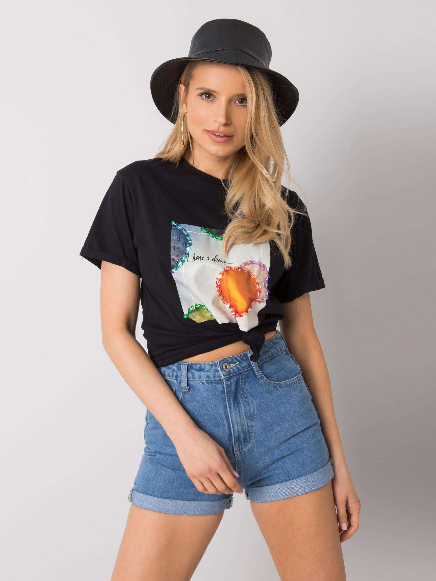 Čierne tričko Have A Dream PM-TS-SS21TX49.20-black Veľkosť: S